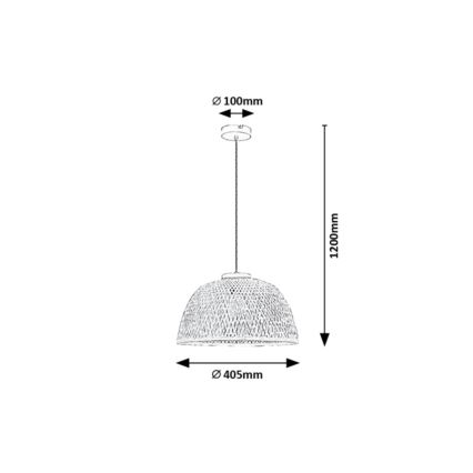 Rabalux - Hanglamp aan een koord 1xE27/25W/230V rotan