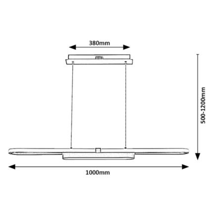 Rabalux - Suspension filaire LED LED/48W/230V 4000K noir