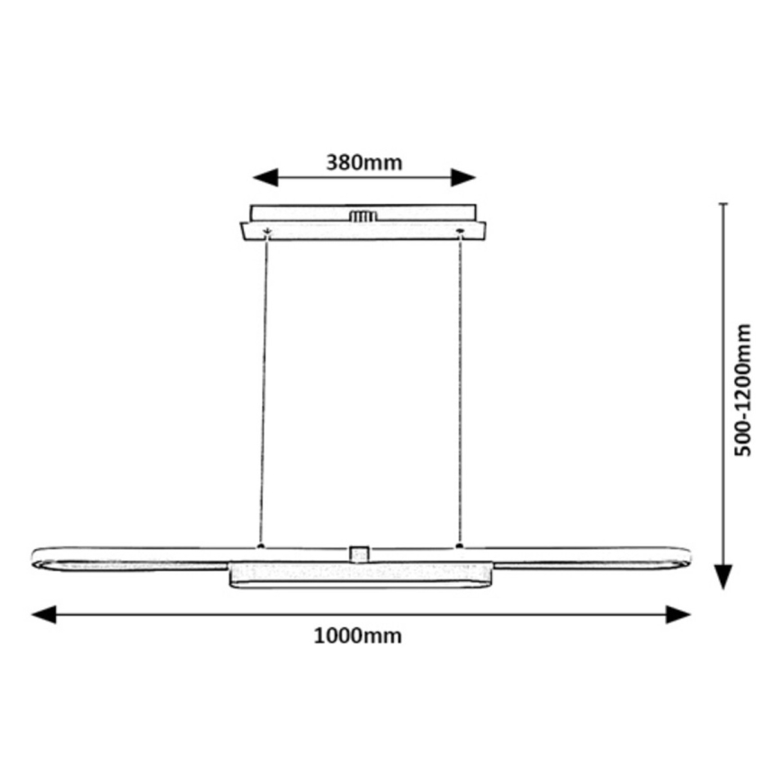 Rabalux - LED Hanglamp aan een koord LED/48W/230V 4000K mat chroom