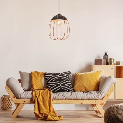 Rabalux - Hanglamp aan een koord 1xE27/60W/230V zwart/oranje
