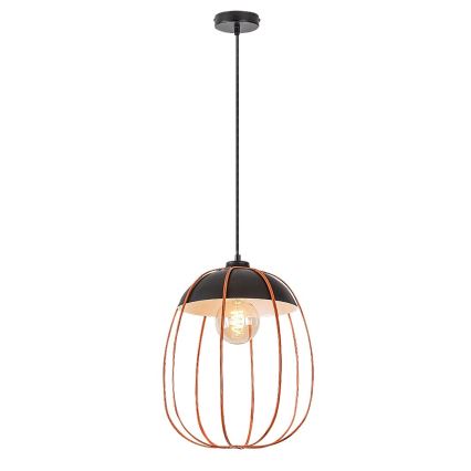 Rabalux - Suspension filaire 1xE27/60W/230V noir/orange