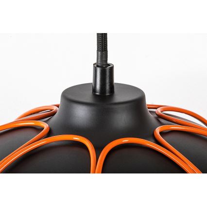 Rabalux - Suspension filaire 1xE27/60W/230V noir/orange