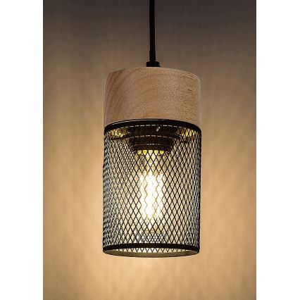 Rabalux - Hanglamp aan kabel 1xE27/25W/230V beukenhout