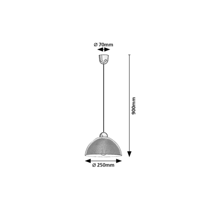 Rabalux - Hanglamp aan kabel 1xE27/60W/230V Ø 25 cm
