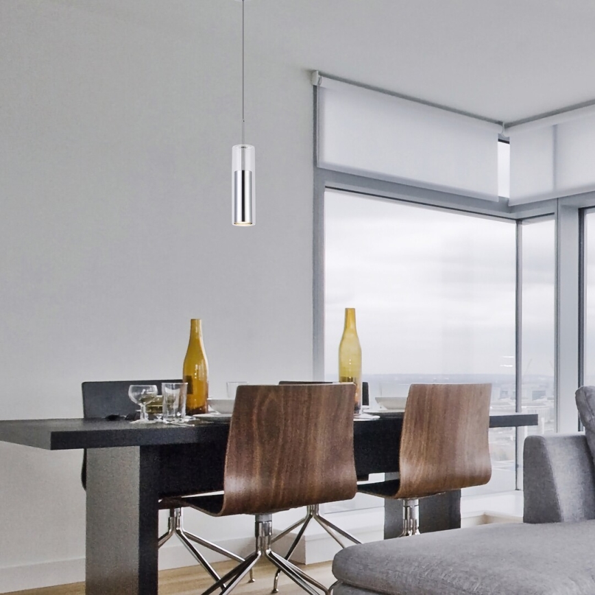 Rabalux - Hanglamp aan een koord 1xGU10/50W/230V doorzichtig/glanzend chroom