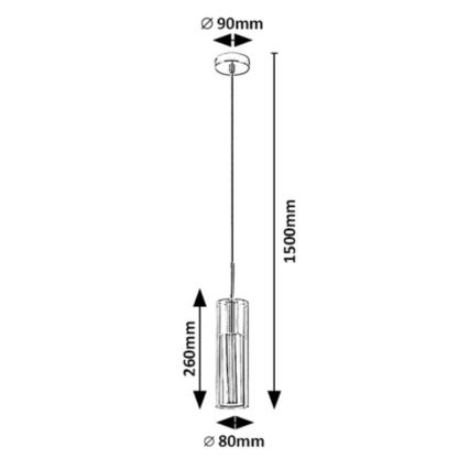 Rabalux - Hanglamp aan een koord 1xGU10/50W/230V doorzichtig/glanzend chroom