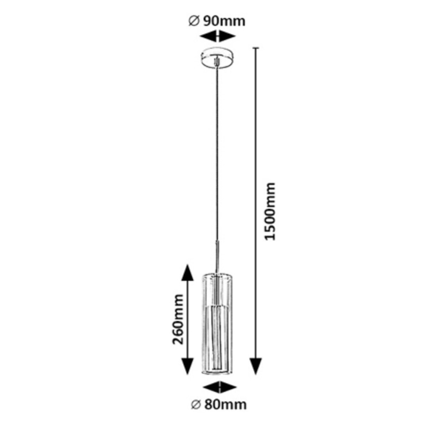 Rabalux - Hanglamp aan een koord 1xGU10/50W/230V doorzichtig/zwart