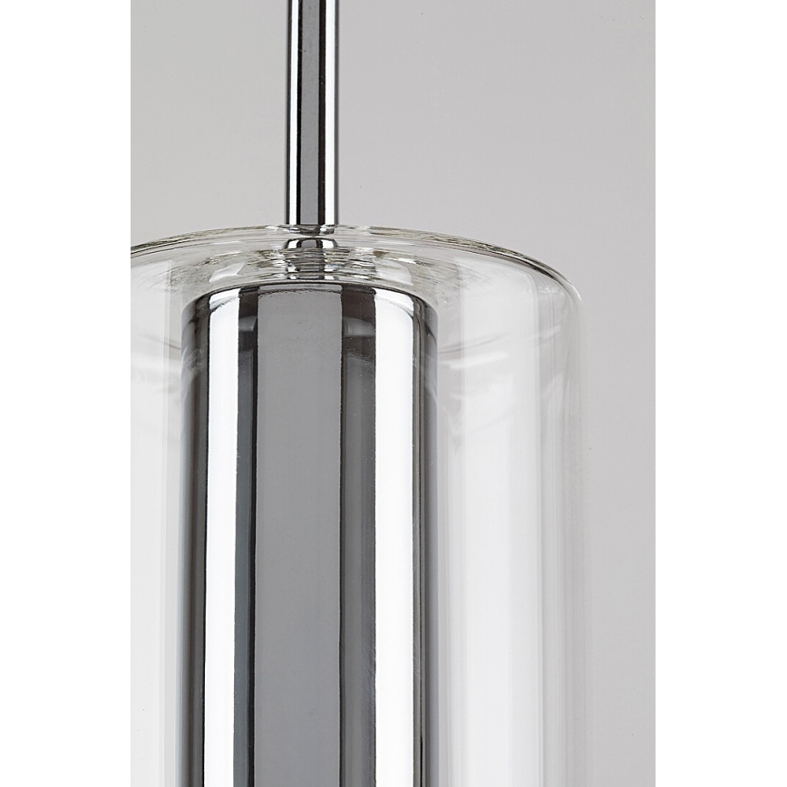 Rabalux - Hanglamp aan een koord 1xE27/40W/230V doorzichtig/glanzend chroom