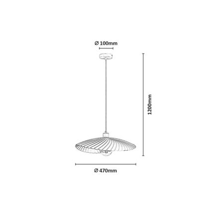Rabalux - Hanglamp aan snoer 1xE27/40W/230V beige