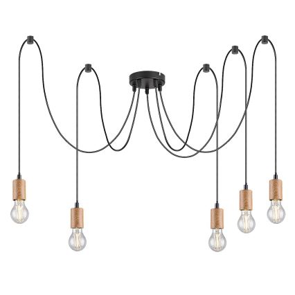 Rabalux - Hanglamp aan kabel 5xE27/60W/230V spin beuk