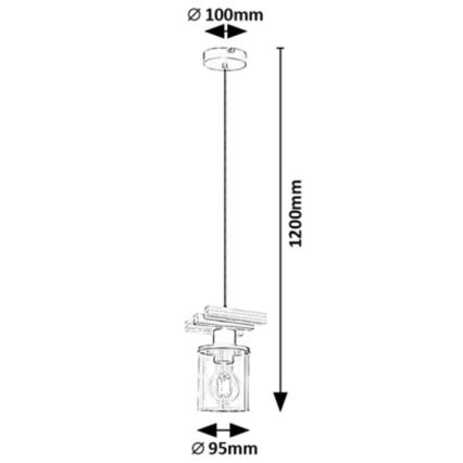 Rabalux - Suspension-barre 1xE27/25W/230V pin