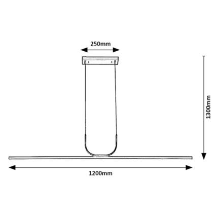 Rabalux - LED Hanglamp aan een koord LED/25W/230V 3000K zwart