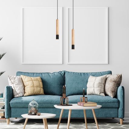 Rabalux - Hanglamp aan kabel 1xGU10/50W/230V beukenhout