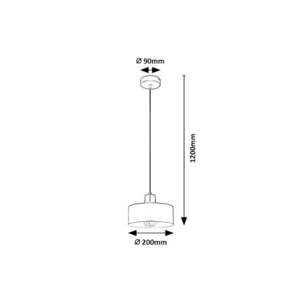 Rabalux - Hanglamp met kabel 1xE27/25W/230V