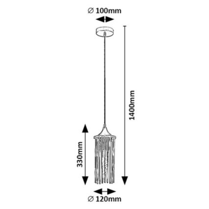 Rabalux - Suspension filaire 1xE27/40W/230V