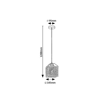 Rabalux - Hanglamp aan een koord 1xE27/40W/230V zwart