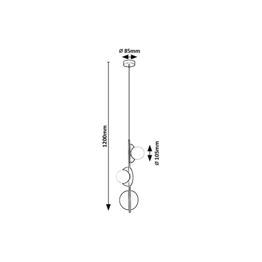 Rabalux - Suspension filaire 3xG9/5W/230V