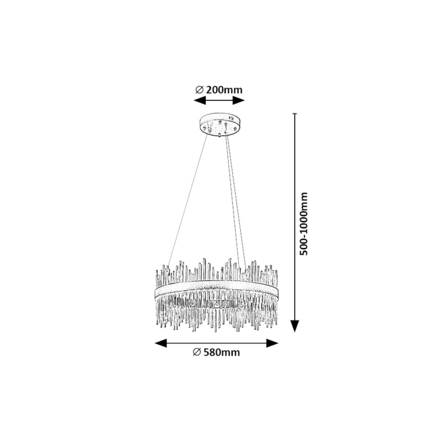 Rabalux - LED Hanglamp aan een koord LED/36W/230V 3000/4000/6000K goud