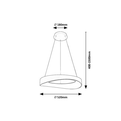 Rabalux - LED Hanglamp aan een koord LED/56W/230V 3000K zilver