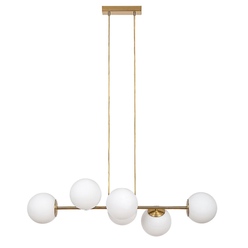 Rabalux - Hanglamp aan een koord 6xE27/35W/230V goud