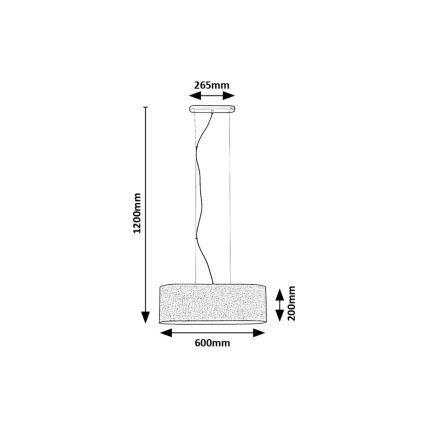 Rabalux - Hanglamp aan een koord 3xE27/40W/230V