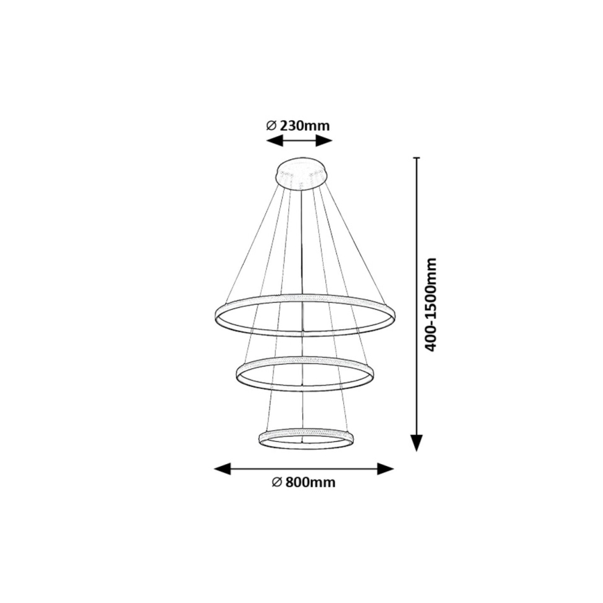 Rabalux - LED Hanglamp aan een koord LED/100W/230V 3000K