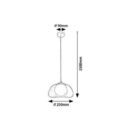 Rabalux - Hanglamp aan een koord 1xG9/5W/230V bruin/gerookt