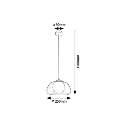 Rabalux - Hanglamp aan een koord 1xG9/5W/230V gerookt