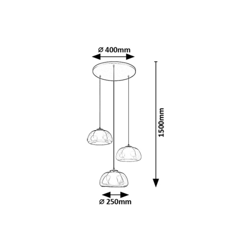 Rabalux - Hanglamp aan een koord 3xG9/5W/230V