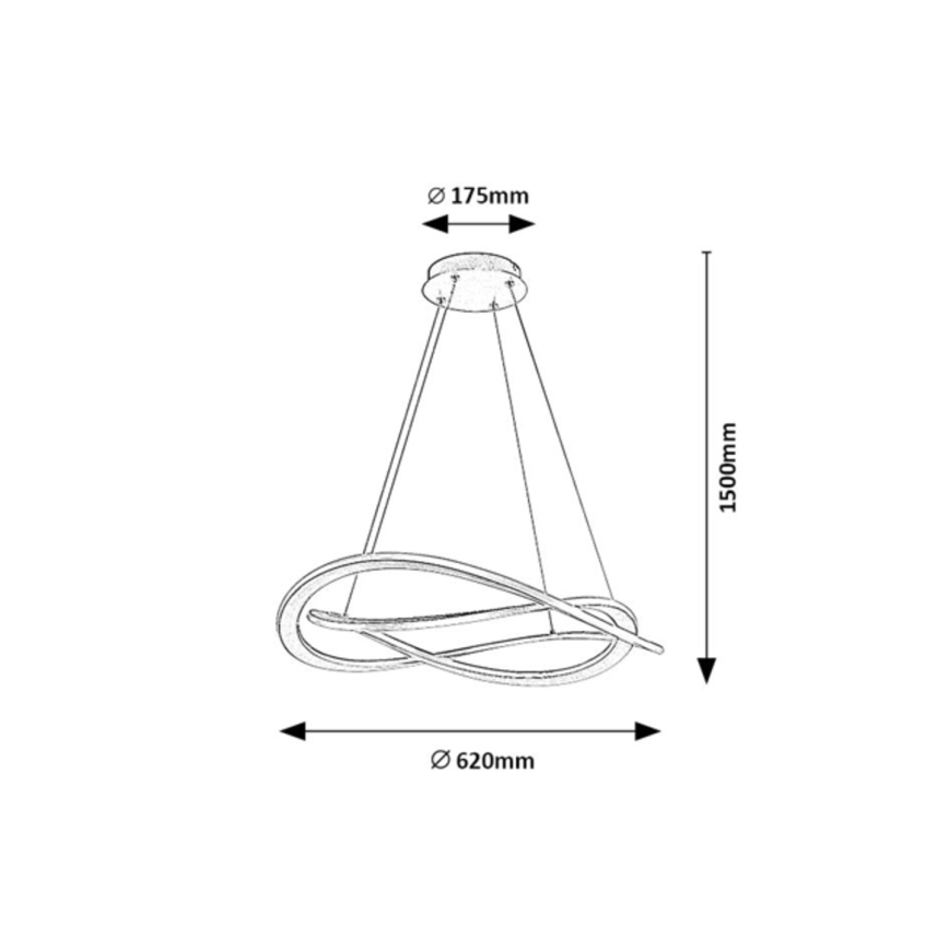 Rabalux - LED-hanglamp aan kabel LED/72W/230V 3000K