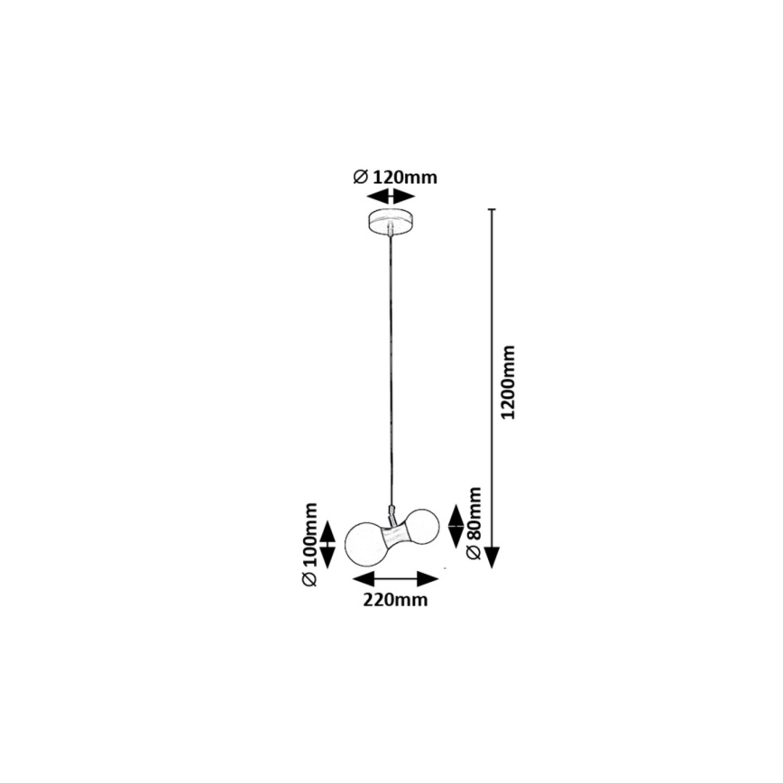 Rabalux - Hanglamp aan een koord 2xG9/28W/230V