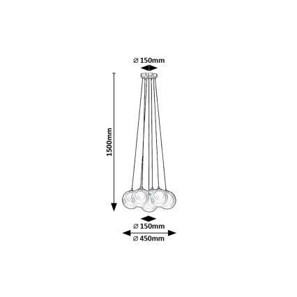 Rabalux - Hanglamp aan een koord 7xG9/25W/230V