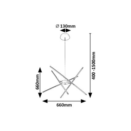 Rabalux - LED Hanglamp aan een koord LED/40W/230V 3000K goud