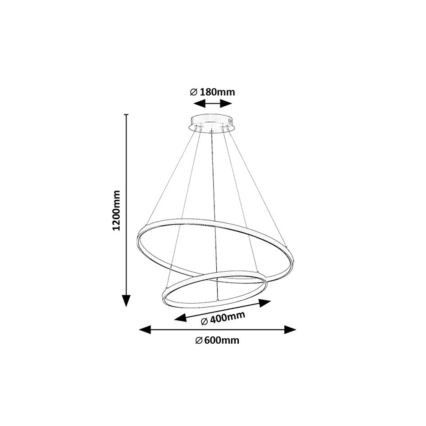 Rabalux - Suspension LED dimmable sur câble LED/75W/230V 3000-6500K + télécommande
