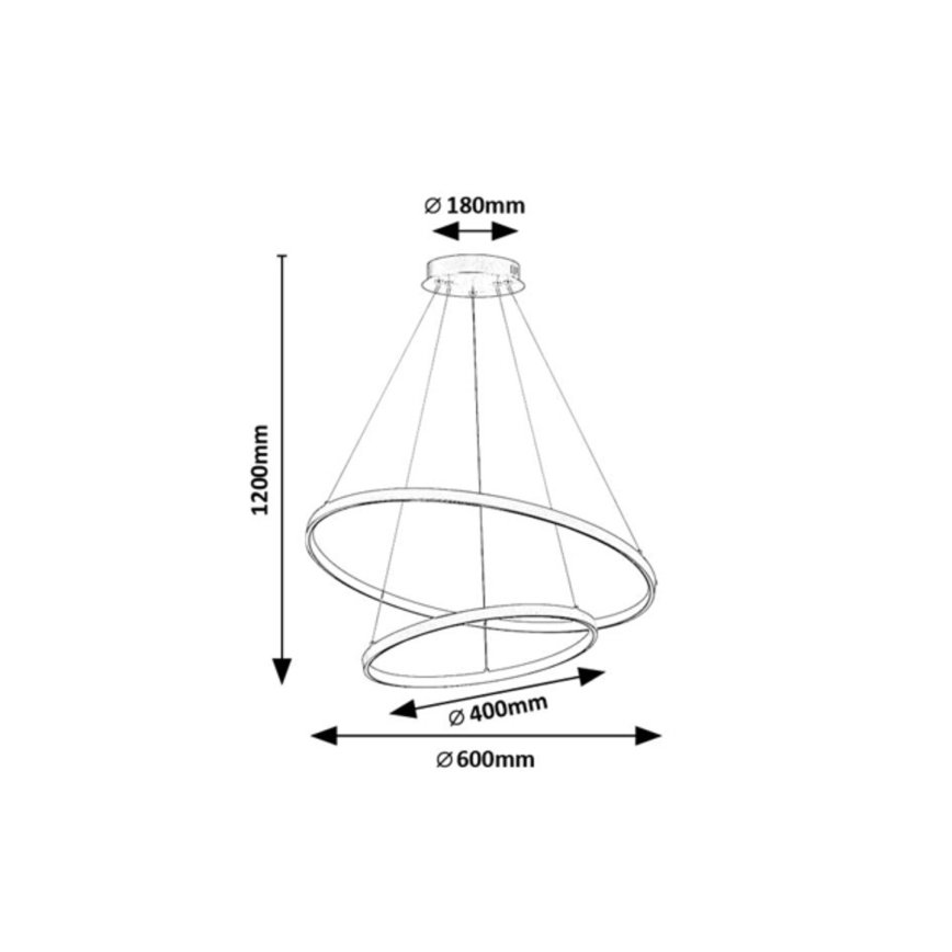Rabalux - Suspension LED dimmable sur câble LED/75W/230V 3000-6500K + télécommande