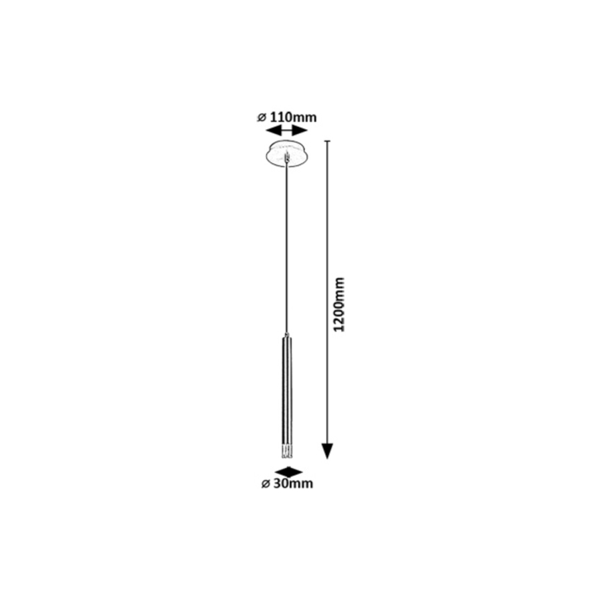 Rabalux - Hanglamp aan een koord 1xG9/5W/230V zwart