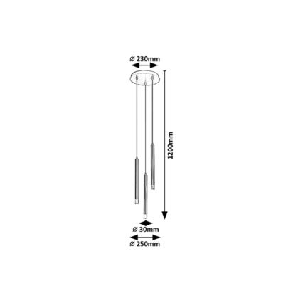 Rabalux - Hanglamp aan een koord 3xG9/5W/230V goud