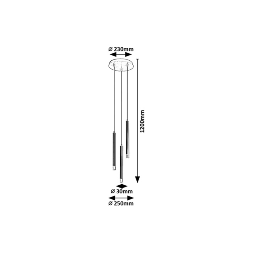 Rabalux - Suspension filaire 3xG9/5W/230V doré