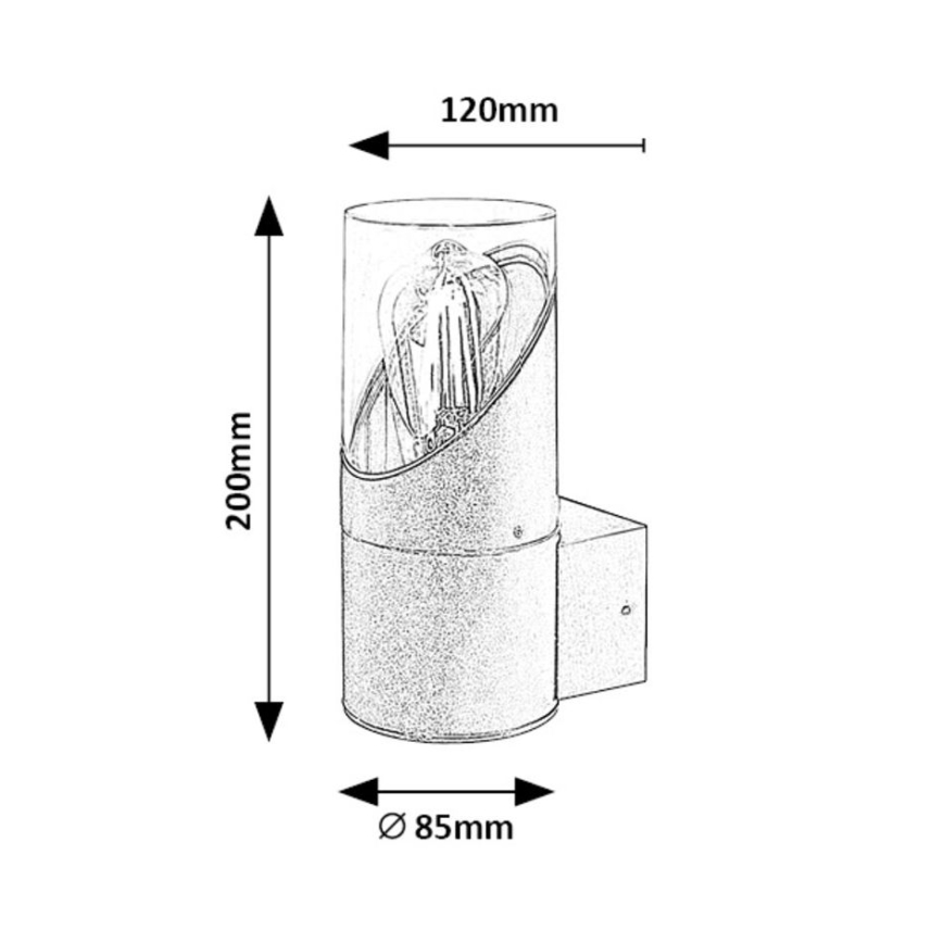 Rabalux - Wandlamp voor buiten 1xE27/28W/230V IP54