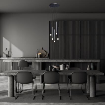 Rabalux - Hanglamp aan een koord 5xG9/5W/230V zwart