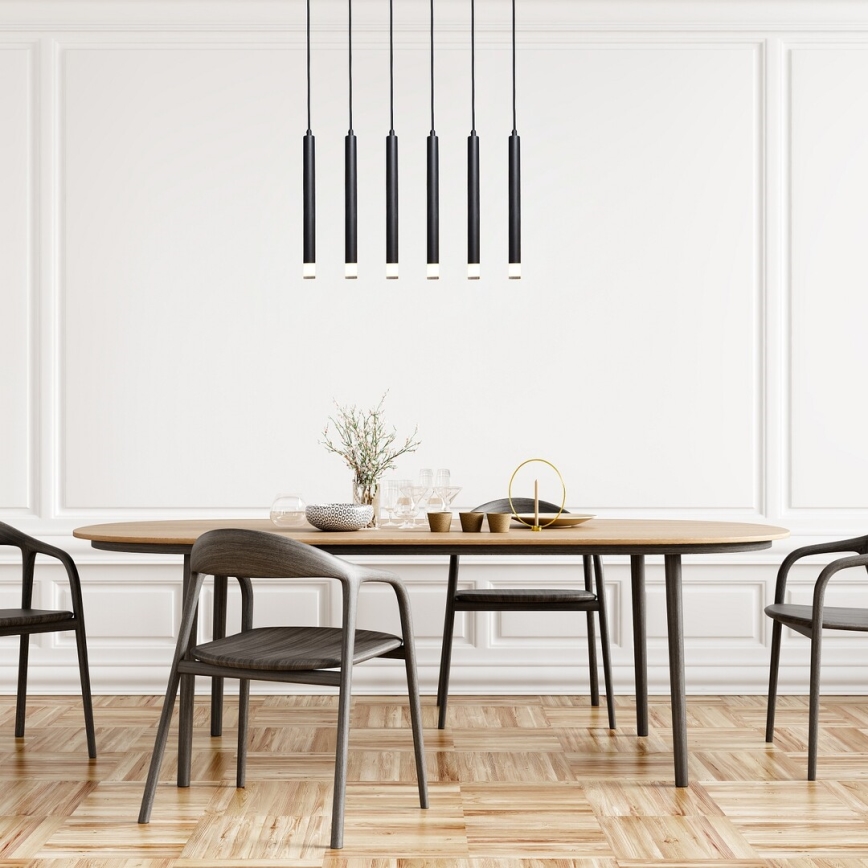 Rabalux - Hanglamp aan een koord 6xG9/5W/230V zwart