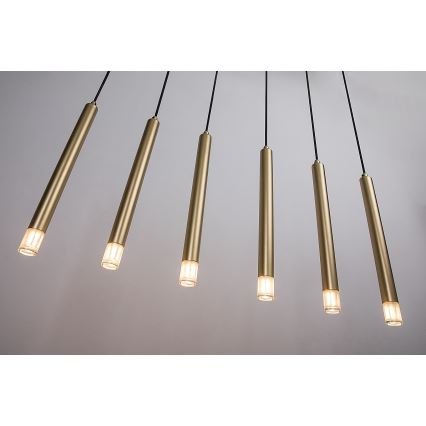 Rabalux - Hanglamp aan een koord 6xG9/5W/230V goud