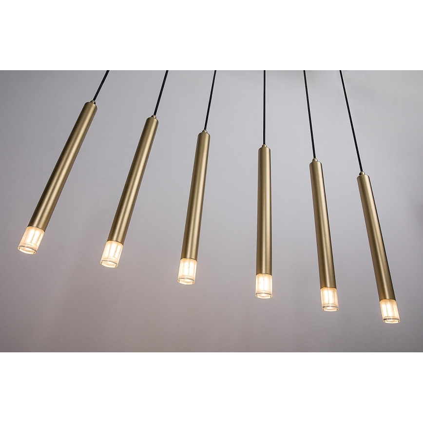 Rabalux - Hanglamp aan een koord 6xG9/5W/230V goud