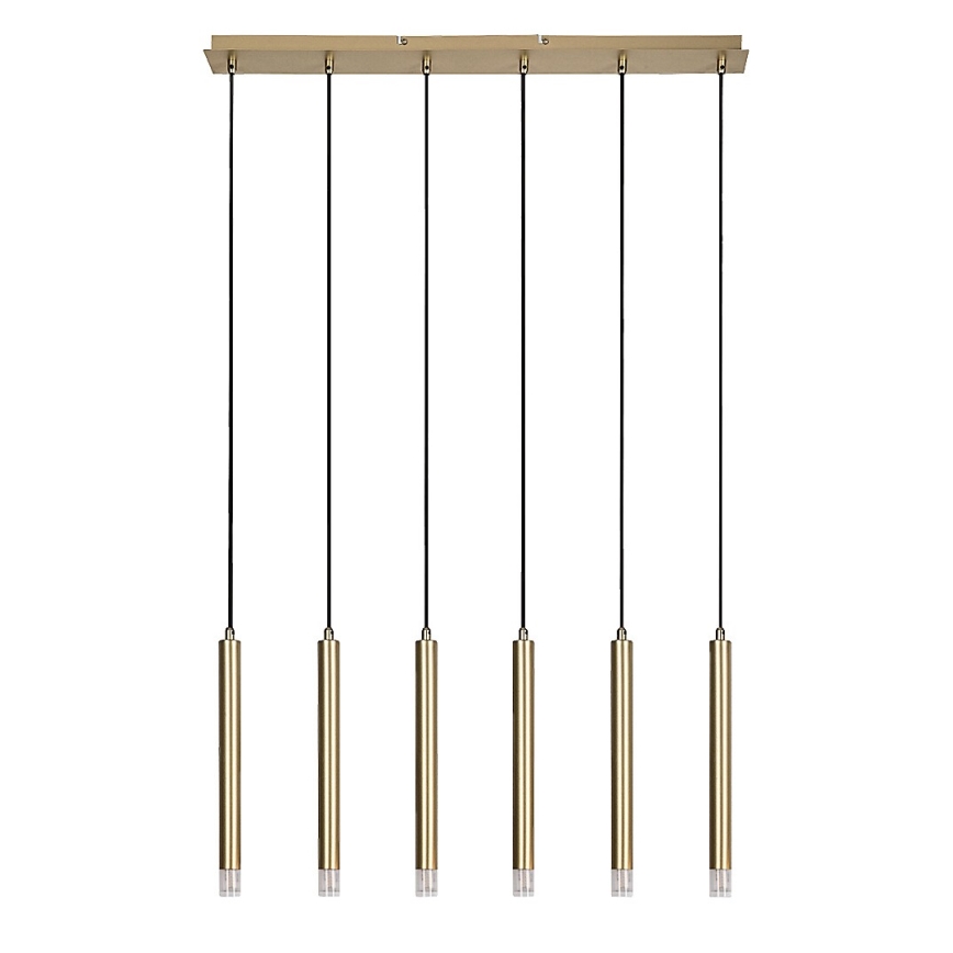 Rabalux - Hanglamp aan een koord 6xG9/5W/230V goud