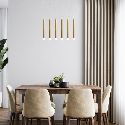 Rabalux - Suspension filaire 6xG9/5W/230V doré