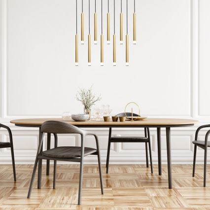 Rabalux - Hanglamp aan een koord 10xG9/5W/230V goud