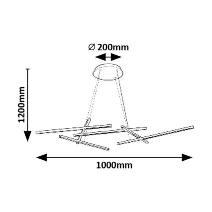 Rabalux - Suspension filaire à intensité variable LED/40W/230V 3000-6500K + Télécommande