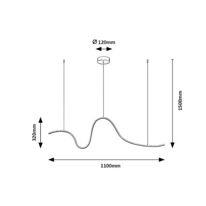 Rabalux - LED-hanglamp aan kabel LED/20W/230V 3000K
