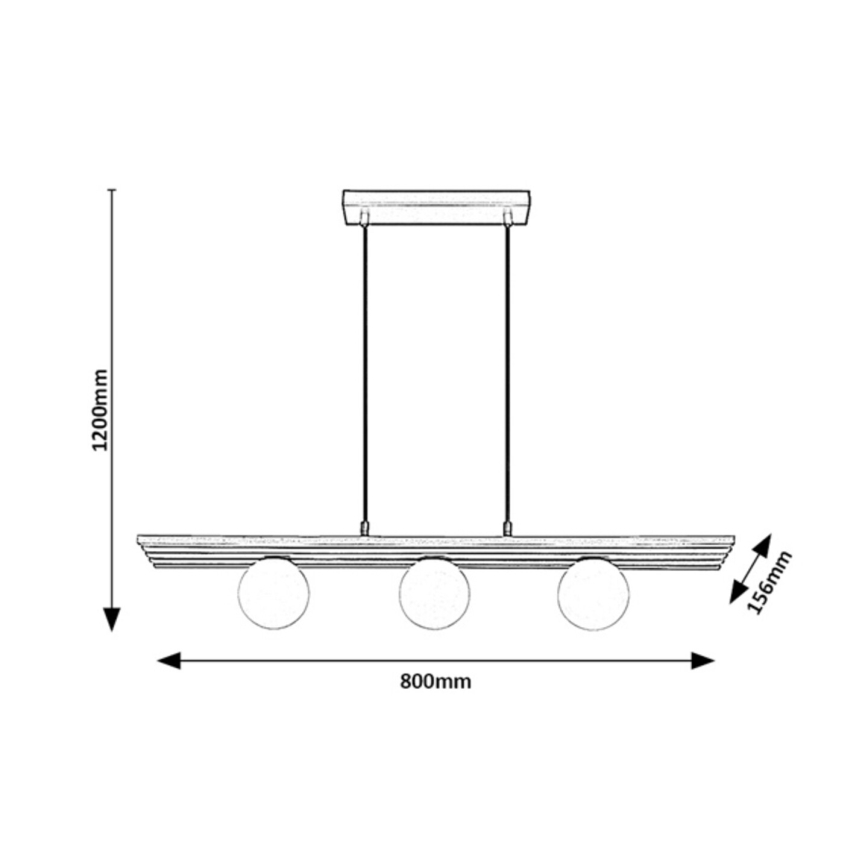 Rabalux - Suspension sur câble 3xG9/5W/230V