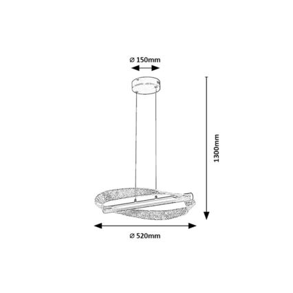 Rabalux - LED-hanglamp aan kabel LED/24W/230V 3000K